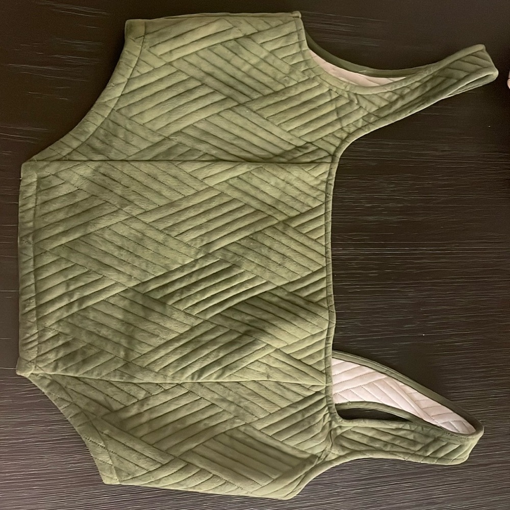 Faux Suede Green Bustier